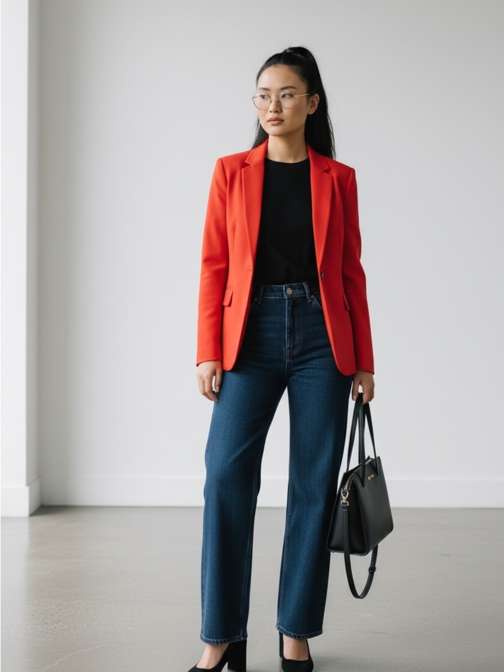 Banana Republic Academy Blazer |Tomato Red | Wool Blend | Crest Buttons |Size 10